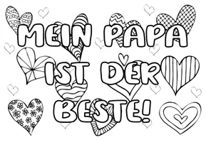 Vorschau - Mal- und Bastelvorlagen - 2 Ausmalbilder Vatertag Freebie - Seite 2