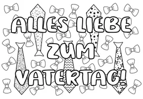 Vorschau - Mal- und Bastelvorlagen - 2 Ausmalbilder Vatertag Freebie - Seite 3