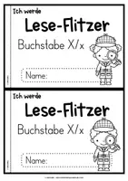 Vorschau - Arbeitsblätter - Lese-Flitzer | Buchstabe X/x | Lesetempo-Training | Druckschrift - Seite 1
