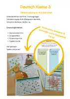 Vorschau - Spiele - Silbentrennung-tz-Wortkärtchen - tz - Deutsch Klasse 3 - Seite 1