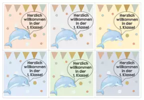 Vorschau - Bildkarten - Delfinklasse Willkommenskärtchen - Seite 2