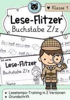 Vorschau - Arbeitsblätter - SPARPAKET | Lese-Flitzer von A - Z | Lesetempo-Training | Grundschrift - Seite 1