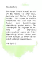 Vorschau - Arbeitsblätter - Lerntheke "Tiere des Waldes"- Der Waschbär - Seite 1