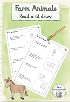 Vorschau - Arbeitsblätter - Farm Animals - Read and Draw! - Arbeitsblätter - Deckblatt