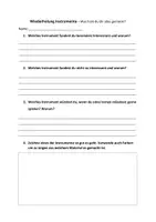 Vorschau - Arbeitsblätter - Instrumente Quiz und Fragen - Seite 1