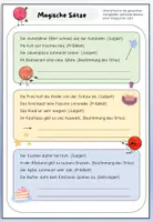 Vorschau - Arbeitsblätter - Magische Sätze / Satzglieder / Arbeitsblatt / Deutsch - Seite 1