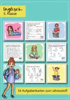 Vorschau - Fördermaterial/Inklusion - Englisch – 5. Klasse: 54 Aufgabenkarten zum Jahresstoff - Seite 1