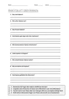Vorschau - Arbeitsblätter - AB mit Fragen zum Thema "Hyänen" + Lösungsblatt - Deckblatt