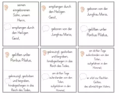 Vorschau - Aufgabenkarten - Das apostolische Glaubensbekenntnis Lesespiel - Seite 3