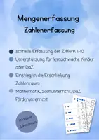 Vorschau - Arbeitsblätter - schnelle Mengenerfassung - Zahlenmengen Übersicht - Deckblatt