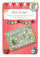 Vorschau - Unterrichtsreihen - Spielfeld Wortschatz Französisch Einheit 1 (Zahlen, Farben und Gesicht) - Deckblatt