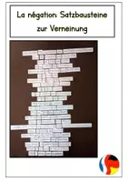 Vorschau - Arbeitsblätter - La négation: Satzbausteine Verneinung - Deckblatt