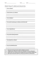 Vorschau - Arbeitsblätter - AB mit Fragen zum Thema "Inflation" + Lösungsblatt + Infografik - Deckblatt