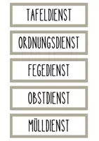 Vorschau - Poster - Klassendienstschilder - Seite 1