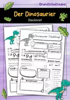 Vorschau - Arbeitsblätter - Steckbrief Dinosaurier - Deckblatt