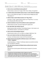 Vorschau - Arbeitsblätter - AB mit Fragen zum Thema "Michael Jackson" + Lösungsblatt + Mindmap + Infografik - Seite 3