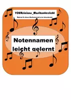 Vorschau - Arbeitsblätter - Notennamen lernen leicht gemacht: Spiele, Theorie, Übungen - Deckblatt