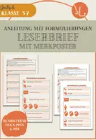 Vorschau - Arbeitsblätter - Anleitung Leserbrief mit Merkblatt/Lernposter - Deckblatt