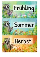 Vorschau - Mal- und Bastelvorlagen - Waschbärenklasse - Tafelkalender / Dauerkalender - Seite 2