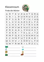 Vorschau - Arbeitsblätter - Suchsel Klassenzimmer - Seite 1