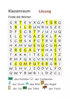 Vorschau - Arbeitsblätter - Suchsel Klassenzimmer - Seite 3