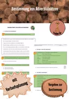 Vorschau - Stundenentwürfe - Bestimmung von Adverbialsätzen (kleinschrittig) + Verlaufsplanung - Deckblatt