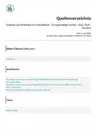Vorschau - Arbeitsblätter - Symbole zum Einkleben ins Vokabelheft - 34 regelmäßige Verben - DaZ / DaF / Deutsch - Seite 1