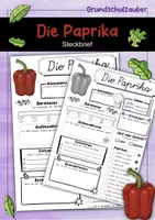 Vorschau - Arbeitsblätter - Steckbrief Paprika - Deckblatt