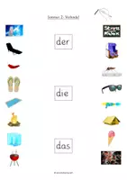 Vorschau - Arbeitsblätter - DaZ-Material zum Wortschatz: "Sommer" - Seite 3