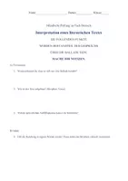 Vorschau - Test - mündliche Prüfung Deutsch: Interpretation Lyrik, Ballade - Deckblatt