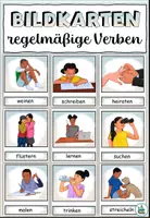 Vorschau - Arbeitsblätter - kleines Wortschatzpaket - 33 regelmäßige Verben - DaZ / DaF / Deutsch - Seite 3