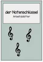 Vorschau - Arbeitsblätter - der Notenschlüssel/ Violinschlüssel - Deckblatt