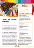 Vorschau - Stundenentwürfe - Trarira, der Sommer, der ist da - Orff, leicht gemacht - Deckblatt