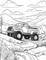 Vorschau - Mal- und Bastelvorlagen - 33 Monstertruck-Ausmalbilder für Kinder - Seite 1