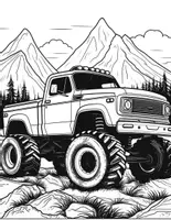 Vorschau - Mal- und Bastelvorlagen - 33 Monstertruck-Ausmalbilder für Kinder - Seite 2