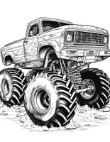 Vorschau - Mal- und Bastelvorlagen - 33 Monstertruck-Ausmalbilder für Kinder - Seite 3