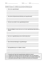 Vorschau - Arbeitsblätter - AB mit Fragen zum Thema "Jugendherberge" + Lösungsblatt + Infografik - Deckblatt