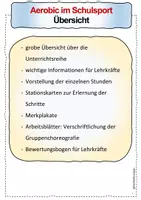 Vorschau - Stundenentwürfe - Tanzen Aerobic komplette Unterrichtsreihe Stationsarbeit Sport - Seite 1