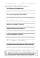 Vorschau - Arbeitsblätter - AB mit Fragen zum Thema "Jura (Kanton)" + Lösungsblatt - Deckblatt