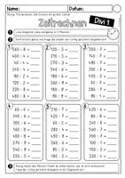 Vorschau - Arbeitsblätter - Multiplikation, Division mit großen Zahlen (Arbeitsblätter) - Seite 3