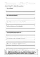 Vorschau - Arbeitsblätter - AB mit Fragen zum Thema "Karamell" + Lösungsblatt + Infografik - Deckblatt