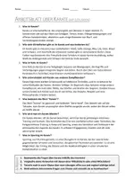 Vorschau - Arbeitsblätter - AB mit Fragen zum Thema "Karate" + Lösungsblatt - Seite 1