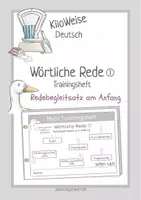 Vorschau - Arbeitsblätter - Wörtliche Rede 1 (Begleitsatz am Anfang): Trainingsheft und interaktives Material - Seite 1