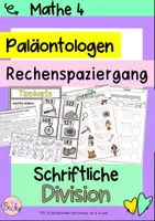 Vorschau - Bildkarten - Rechenspaziergang schriftliche Division (Paläontologen) - Deckblatt