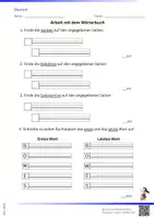 Vorschau - Test - Test: Arbeit mit dem Wörterbuch - 2.Klasse - Deckblatt