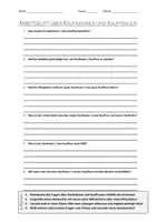 Vorschau - Arbeitsblätter - AB mit Fragen zum Thema "Kaufmann / Kauffrau" + Lösungsblatt - Deckblatt