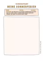 Vorschau - Unterrichtsreihen - Sommerferien - kreatives Schreiben & Satzanfänge - Seite 3