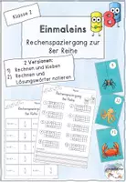 Vorschau - Arbeitsblätter - Rechenspaziergang 8er Reihe (kleines Einmaleins) - Deckblatt