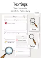 Vorschau - Arbeitsblätter - Textlupe: Texte überarbeiten (Rückmeldung) - Deckblatt
