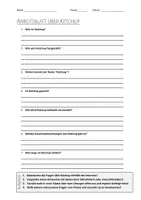 Vorschau - Arbeitsblätter - AB mit Fragen zum Thema "Ketchup" + Lösungsblatt - Deckblatt